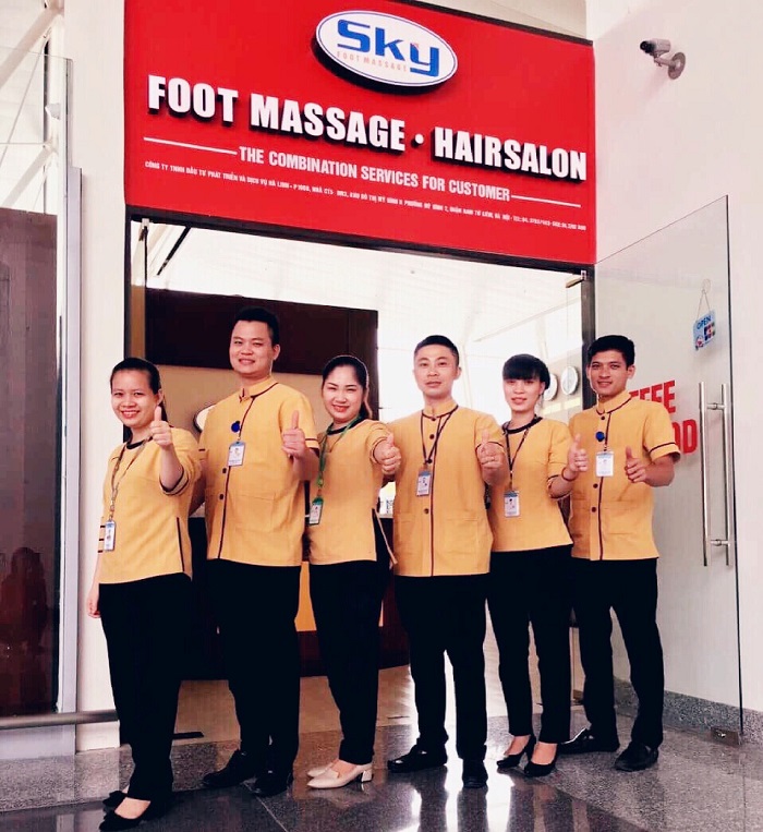 Spa Sky Foot Massage nằm bên trong sân bay Nội Bài