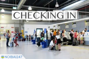 Xe 16 chỗ đón tiễn sân bay nội bài, làm thủ tục checkin hộ, gửi hành lý