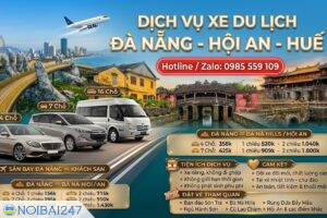 Bảng giá dịch vụ xe du lịch Đà Nẵng – Hội An – Huế