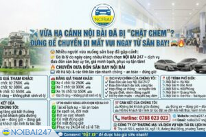 Chuyên đưa đón sân bay Nội Bài về Hà Nội và các tỉnh lân cận