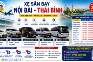 Xe sân bay Nội Bài – Thái Bình giá rẻ, đưa đón tận nơi 24/7