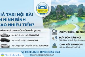 Giá taxi Nội Bài đi Ninh Bình bao nhiêu tiền?