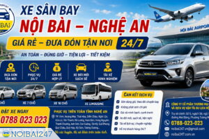 Xe sân bay Nội Bài – Nghệ An giá rẻ, đưa đón tận nơi 24/7