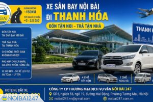 Xe sân bay Nội Bài đi Thanh Hóa – Đón tận nơi, trả tận nhà